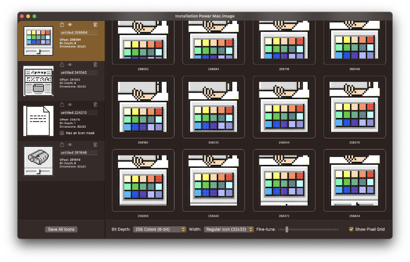 RotLI main window with colorful icons